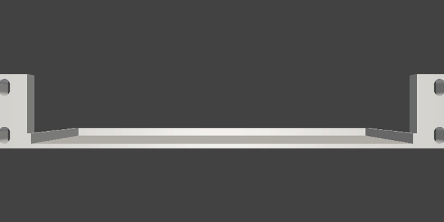 Render: 10″ rack bracket, Netgate 2100