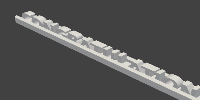 Render: “CONGRATULATION” trophy